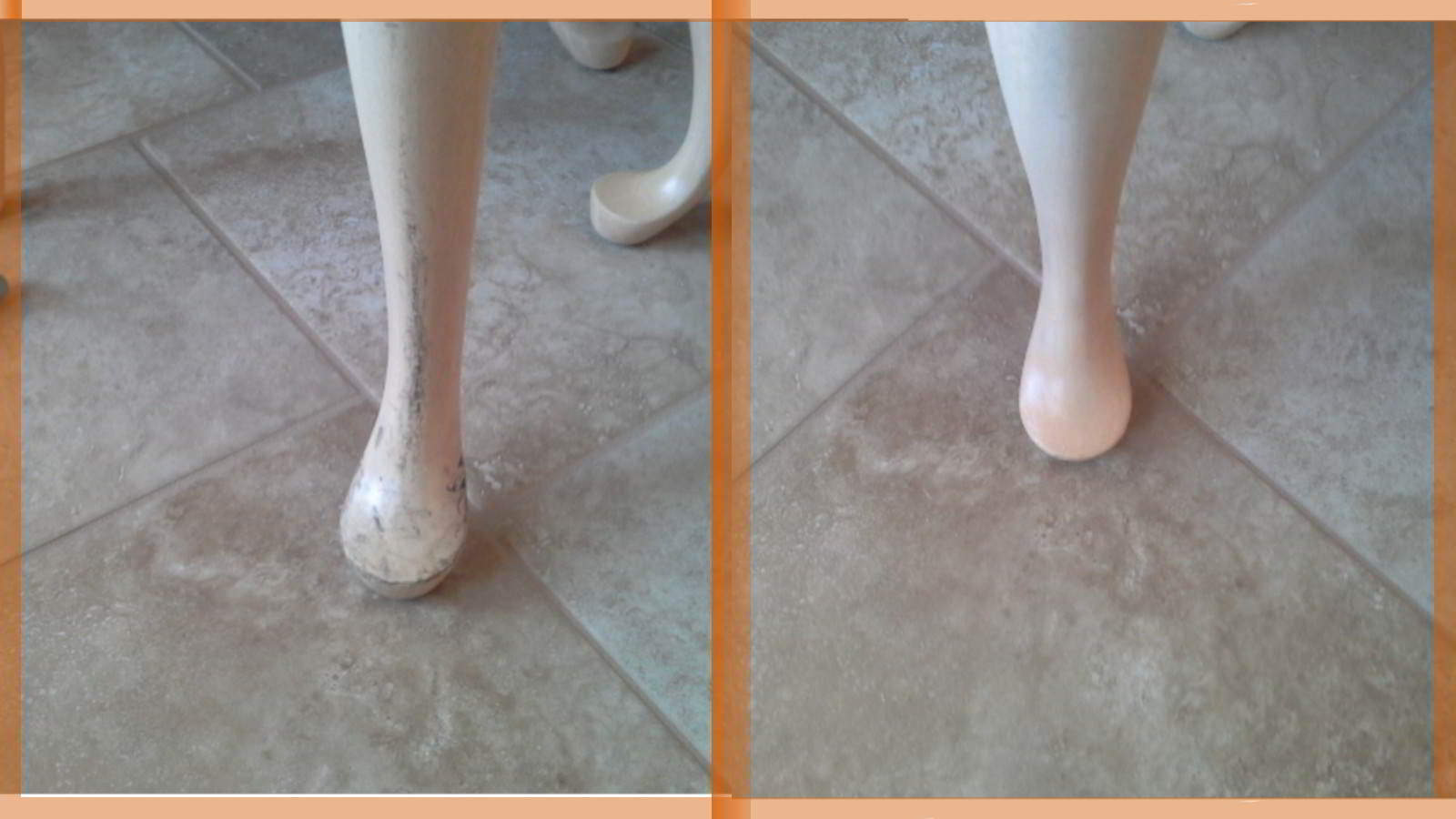 Unsightly Painted Table Leg Repaired